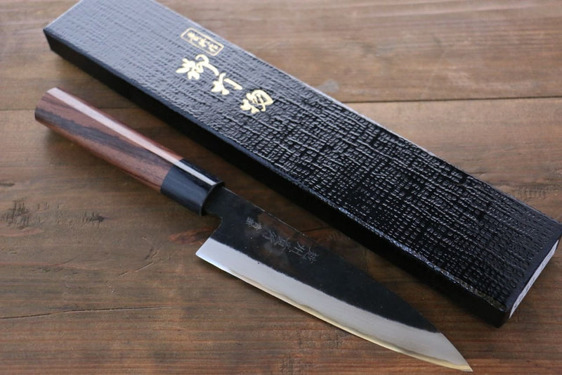 Takayuki Iwai Blue Steel No.2 Kurouchi Funayuki  165mm Shitan Handle - Japannywholesale