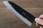 Takayuki Iwai Blue Super Kurouchi Santoku  165mm Shitan Handle - Japannywholesale