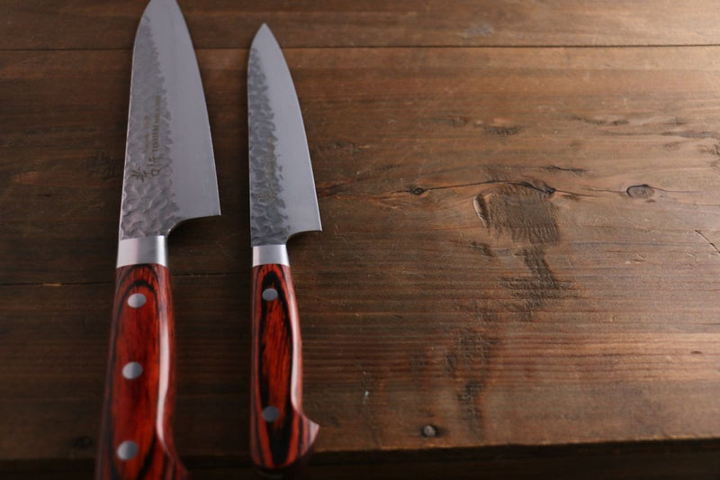 Sakai Takayuki 33 Layer Damascus Gyuto 180mm & Petty 120mm Japanese Knives Set - Japannywholesale