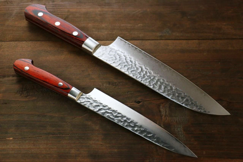 Sakai Takayuki 33 Layer Damascus Santoku 180mm & Petty 150mm Japanese Knives Set - Japannywholesale